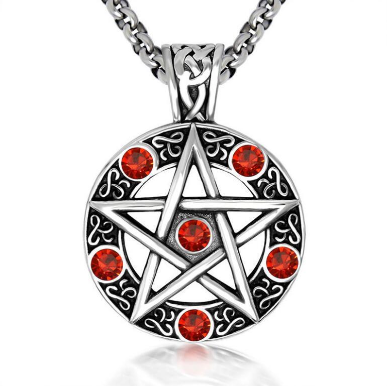Wholesale  Ghost Pendant Necklace Vintage Personality Halloween Mask Stainless Steel Necklace Jewelry